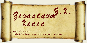 Živoslava Kičić vizit kartica